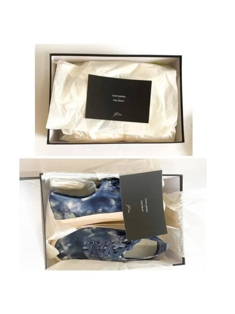 NIB J. Crew Blue Lace up Harbor Sneaker In Tie-dye